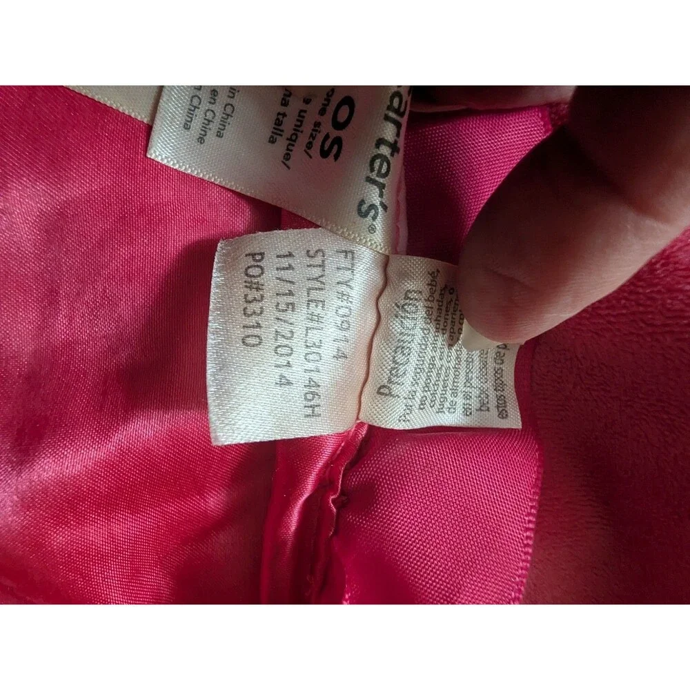 RETIRED 2014 Carter's Love You Girl Doll Lovey HTF Pink Satin Ruffle Blanket EUC